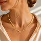 📢📢40% OFF !! ⏰Women's Elegant Gold Plated Flat Chain Necklace