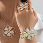 📢📢50% OFF !! ⏰Elegant Double Layer Hollow Flower Jewelry
