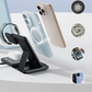 📢📢40% OFF !! ⏰ Foldable 3-in-1 Wireless Charging Station – 15W Charger for Phone, Watch & Earbuds