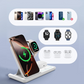 📢📢40% OFF !! ⏰ Foldable 3-in-1 Wireless Charging Station – 15W Charger for Phone, Watch & Earbuds