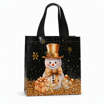 📢📢40% OFF !! ⏰Black Christmas Non Woven Gift Tote Bag Holiday Present Packaging Bag 23x22x11cm
