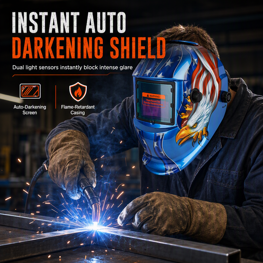 📢📢40% OFF !! ⏰ Auto‑Darkening Welding Helmet – Solar powered, for TIG/MIG & protective ✨