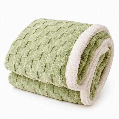 Heavyweight Double-Layer Thickened Sherpa Flannel Fleece Warm Throw Blanket