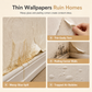📢📢50% OFF !! ⏰Thickened Non Woven Self Adhesive Wallpaper with 3D Textured Stripe Pattern for Bedroom and Living Room Background Wall 53cm x 1m