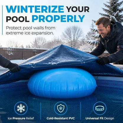 📢📢40% OFF !! ⏰Round Inflatable Pool Winterizing Air Pillow – Ice Pressure Relief, Winter Pool Protector 🏊