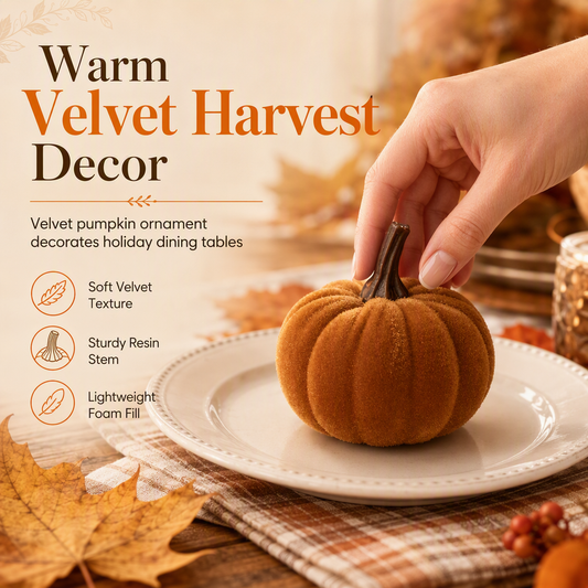 📢📢40% OFF !! ⏰Velvet Pumpkins for Halloween & Thanksgiving