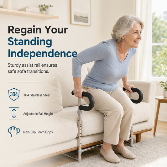 📢📢40% OFF !! ⏰Sofa Stand Assist Rail for Elderly Stainless Steel Sit to Stand Support Frame Grab Bar Mobility Aid