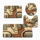 Nordic Style Faux Cashmere U-Shaped Toilet Mat Bathroom Floor Rug