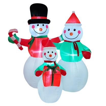 5Ft Christmas Inflatable Snowman with Rotating LED Lights