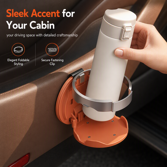 📢📢40% OFF !! ⏰Multifunctional Foldable Car Door Cup Holder Large Diameter Drink and Water Bottle Storage Rack