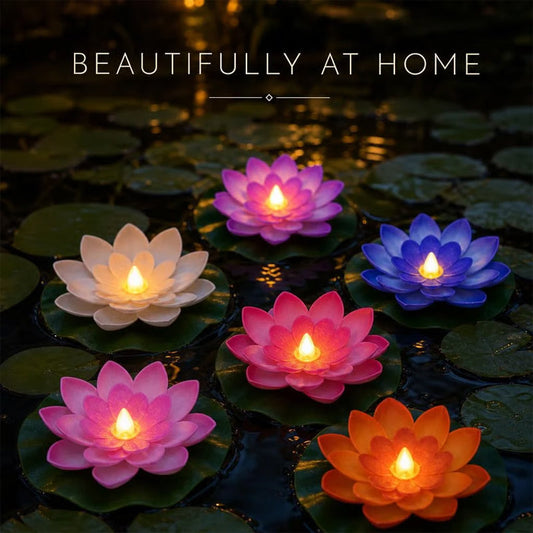 📢📢50% OFF !! ⏰LED Waterproof Floating Lotus Lights