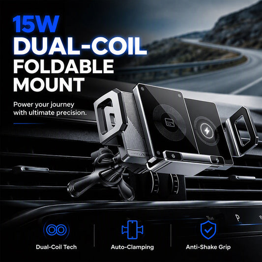 📢📢40% OFF !! ⏰Foldable Car Wireless Charger Mount
