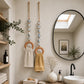 📢📢40% OFF !! ⏰  Decorative Beaded Towel Hanger with Wooden Ring – Rustic, Artisanal, Multi-use ✨