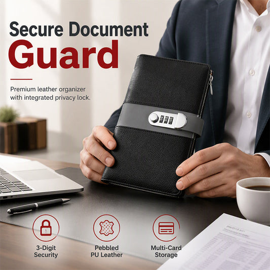 Portable Financial Storage Binder with Password Lock