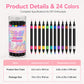 📢📢40% OFF !! ⏰24 Colors Dual Ended Nail Art Pens Set