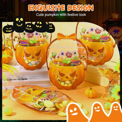 📢📢40% OFF !! ⏰Halloween Transparent Pumpkin Favor Bags