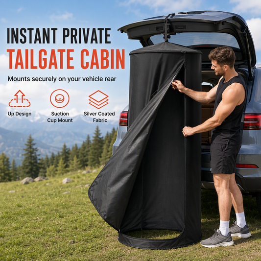 📢📢40% OFF !! ⏰ Portable Car Rear Shower Tent – Quick setup & privacy for camping ✨