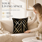 Classical European Style Gold Foil Stamped Throw Pillow Cover 45x45cm Decorative Cushion Cover for Sofa Home Decor Insert Not Included