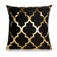 Classical European Style Gold Foil Stamped Throw Pillow Cover 45x45cm Decorative Cushion Cover for Sofa Home Decor Insert Not Included
