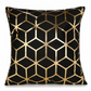 Classical European Style Gold Foil Stamped Throw Pillow Cover 45x45cm Decorative Cushion Cover for Sofa Home Decor Insert Not Included
