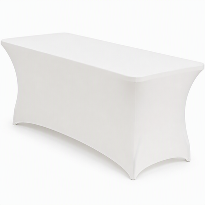 Stretch Tablecloth Elastic Rectangular Table Cover for Weddings Banquets and Meetings