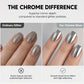 📢📢50% OFF !! ⏰ No-Bake Nail Polish — Galaxy Chrome Silver, Quick Air-Dry, No UV Lamp