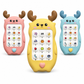 Cartoon Deer Baby Toy Phone Bilingual Early Educational Simulation Smartphone with Music and Stories for Toddlers