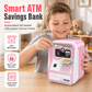 Kids Electronic ATM Piggy Bank Toy with Password Lock Simulated Fingerprint Sensor Card Insertion and Auto Scroll Money Saving Box