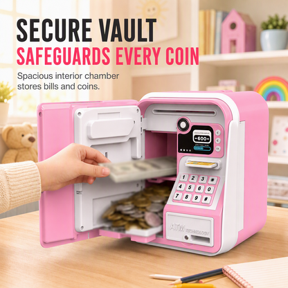 📢📢40% OFF !! ⏰Electronic Kids ATM Money Saving Box, Smart Piggy Bank Toy