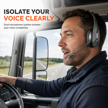 📢📢40% OFF !! ⏰Wireless Bluetooth Call Center Headset with ENC Environmental Noise Cancellation and Auto Pairing for Customer Service and Truck Drivers