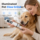 Electric Pet Nail Grinder with Dual LED Lights Grooming Trimmer for Dogs and Cats