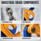 📢📢40% OFF !! ⏰Heavy Duty Oil Drum Lifting Clamp Forklift and Crane Drum Lifter for Steel Metal Drums Die Forged Drum Handling Tool