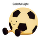 ⚽ Silicone Soccer Night Light: Tap Control, 3 Brightness, Auto-Off Timer, 1200mAh, Rechargeable