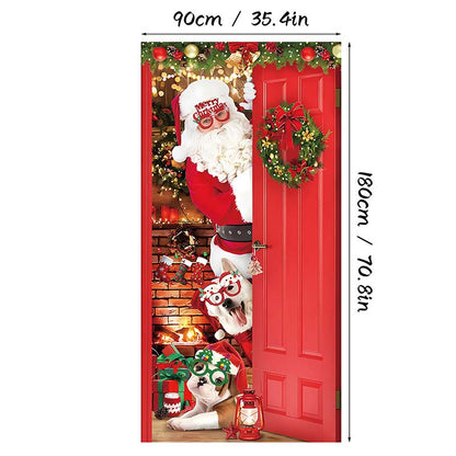 📢📢40% OFF !! ⏰Christmas Door Cover For Instant Holiday Decor