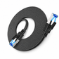 📢📢50% OFF !! ⏰Cat8 Flat Ethernet Cable 40Gbps Shielded Black Braided Network Cord with Oxygen-Free Copper and Blue Connectors