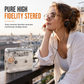 Transparent Portable Cassette Player Walkman and Tape to MP3 Converter with Type-C Interface