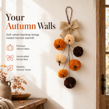 📢📢40% OFF !! ⏰ Pumpkin Bowknot Hanging Decoration – Add Spooky-Cute Charm to Doors, Walls & Parties 👻