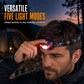 📢📢40% OFF !! ⏰ Smart Sensor Headlamp: Hands-Free, 5 Light Modes, USB Rechargeable, IPX4