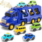 Giocattoli camion della polizia Bambini 7 in 1 Camion Giocattolo a frizione Regali di Natale e compleanno per bambini e bambine dai 3 ai 5 anni