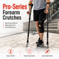 📢📢40% OFF !! ⏰Folding Forearm Crutches Non Slip Elbow Crutches for Fracture Rehabilitation and Mobility Aid
