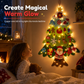 📢📢40% OFF !! ⏰DIY Felt Christmas Tree Set with Detachable Ornaments for Kids Wall Hanging Christmas Decorations