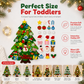 📢📢40% OFF !! ⏰DIY Felt Christmas Tree Set with Detachable Ornaments for Kids Wall Hanging Christmas Decorations