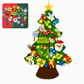 📢📢40% OFF !! ⏰DIY Felt Christmas Tree Set with Detachable Ornaments for Kids Wall Hanging Christmas Decorations