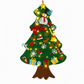 📢📢40% OFF !! ⏰DIY Felt Christmas Tree Set with Detachable Ornaments for Kids Wall Hanging Christmas Decorations