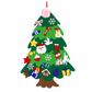 📢📢40% OFF !! ⏰DIY Felt Christmas Tree Set with Detachable Ornaments for Kids Wall Hanging Christmas Decorations