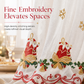 📢📢40% OFF !! ⏰Christmas Embroidered Sheer Window Curtain Panel with Snowflake and Bell Patterns