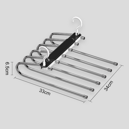 📢📢40% OFF !! ⏰ Multi-Layer Space-Saving Pants Hanger – Vertical Closet Organizer for Jeans, Trousers, Scarves & Ties, Compact Wardrobe Storage Rack ✨