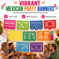 📢📢40% OFF !! ⏰Mexican Plastic Banner Day of the Dead Paper Cut Style Garland for Cinco de Mayo and Halloween Party