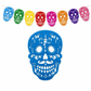 📢📢40% OFF !! ⏰Mexican Plastic Banner Day of the Dead Paper Cut Style Garland for Cinco de Mayo and Halloween Party