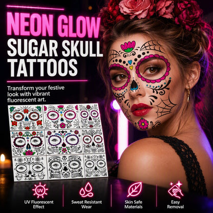📢📢40% OFF !! ⏰Halloween Scary Big Mouth Temporary Tattoos Waterproof Face Stickers Horror Decals for Cosplay Makeup Party